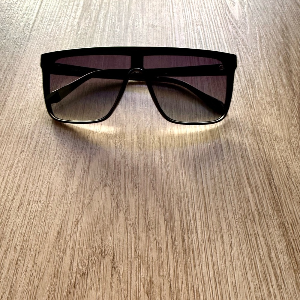quay australia nightfall black oversized shield statement sunglasses eyewear NEW